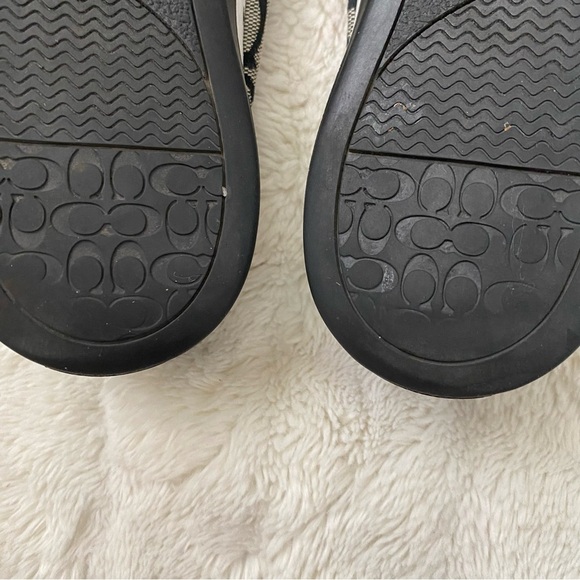 Coach Black and Gray Signature Loafers Flats Size 7 - Picture 12 of 15